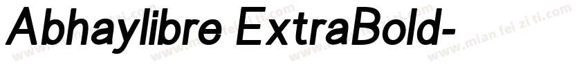 Abhaylibre ExtraBold字体转换